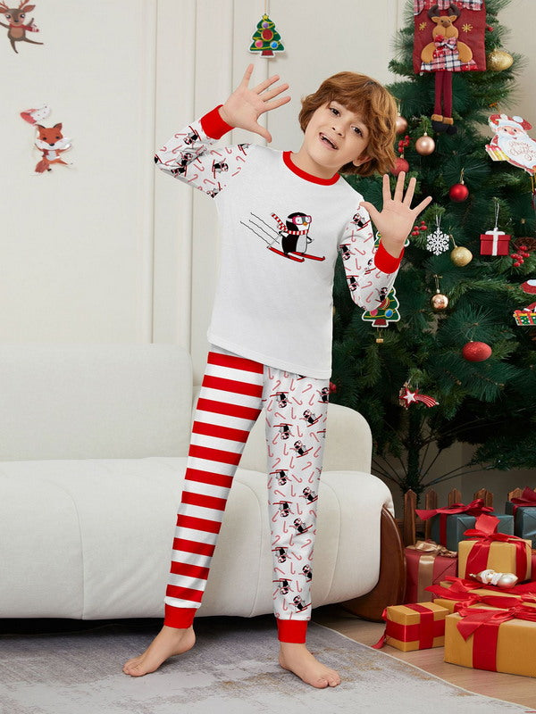Matching Merry Christmas Santa Print Cozy and Festive Christmas Pajamas for the Whole Family