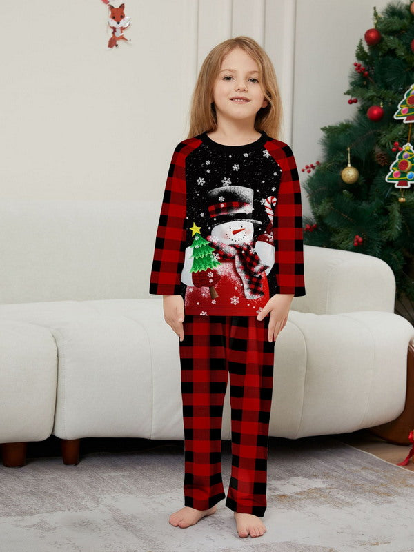 Matching Merry Christmas Snowman Print Cozy and Festive Christmas Pajamas for the Whole Family