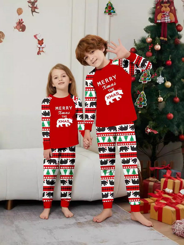 Matching Merry Christmas Print Cozy and Festive Christmas Pajamas for the Whole Family