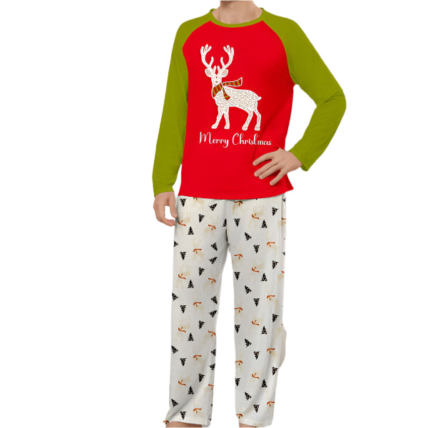 Matching Merry Christmas Reindeer Print Cozy and Festive Christmas Pajamas for the Whole Family