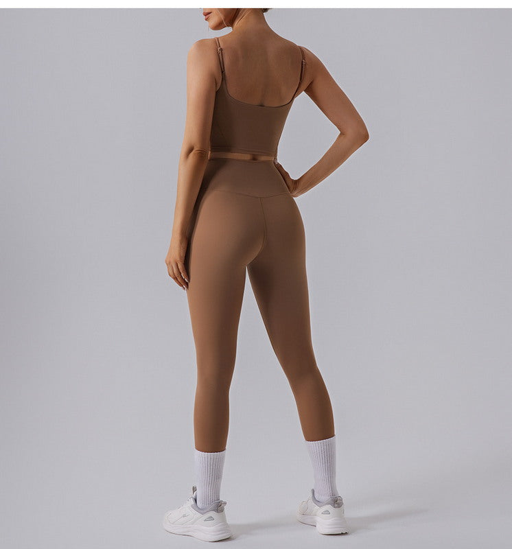 Adjustable Spaghetti Strap Sports Crop Top