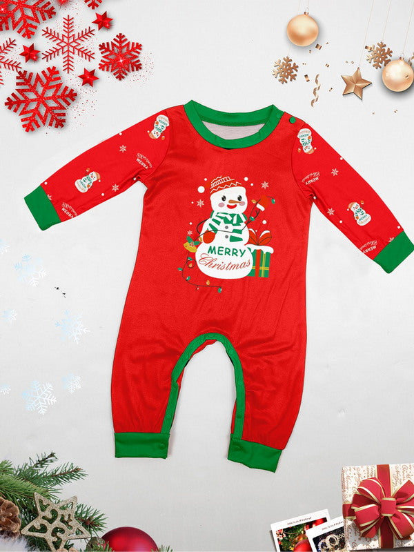 Matching Merry Christmas Snowman Print Cozy and Festive Christmas Pajamas for the Whole Family