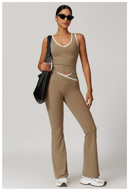 Sculpt Luxe Crossover Flare Leggings