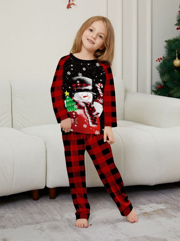 Matching Merry Christmas Snowman Print Cozy and Festive Christmas Pajamas for the Whole Family