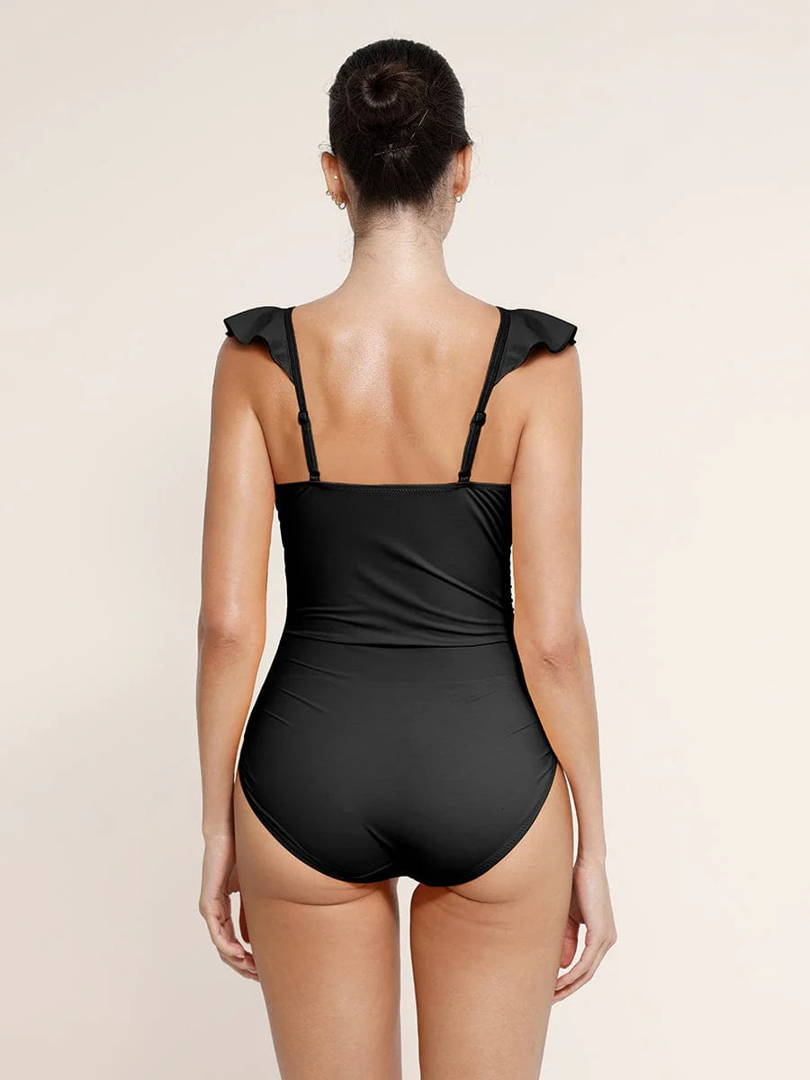 Ruffled One-Piece Swimsuit with Shaping Support