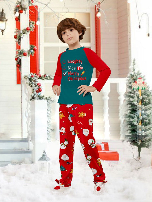 Matching Merry Christmas Naughty Nice Print Cozy and Festive Christmas Pajamas for the Whole Family