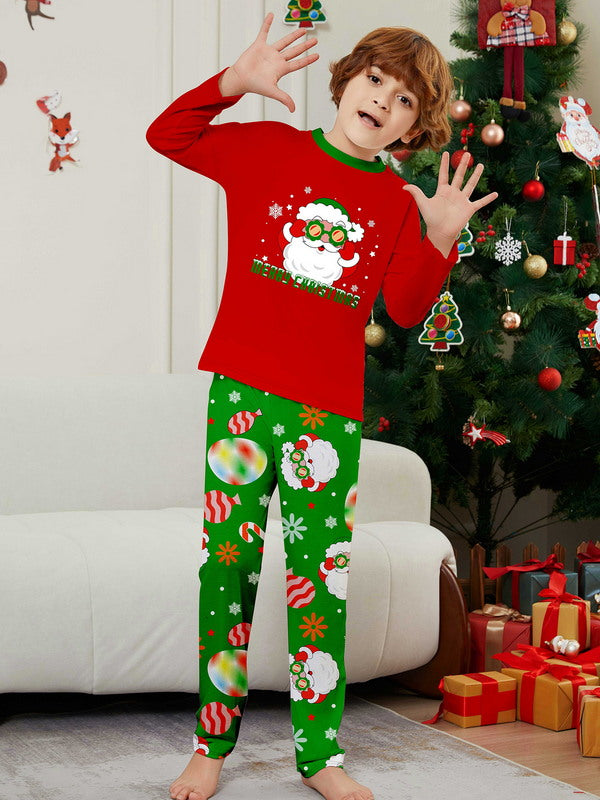 Matching Merry Christmas Santa Print Cozy and Festive Christmas Pajamas for the Whole Family
