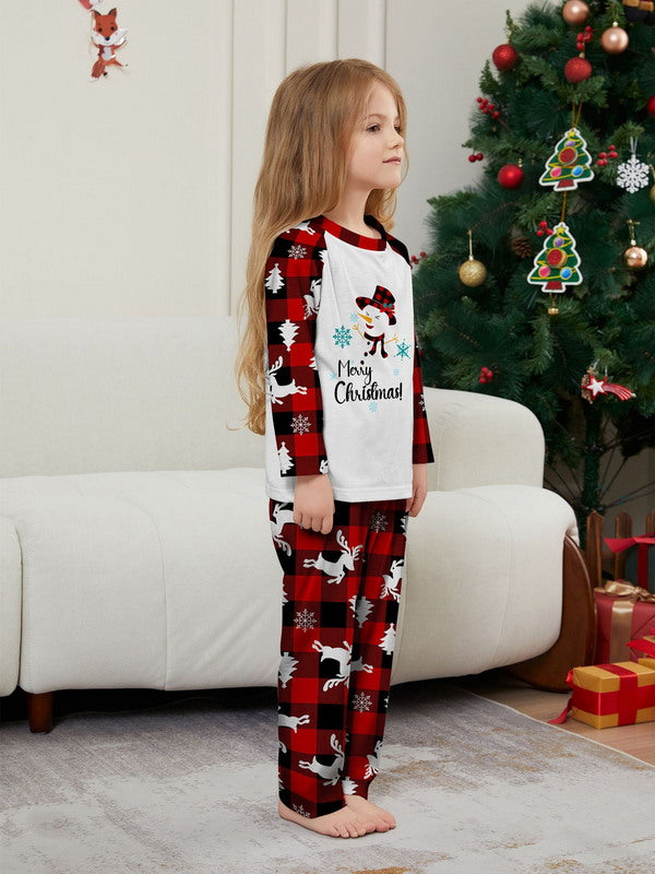 Matching Merry Christmas Snowman Print Cozy and Festive Christmas Pajamas for the Whole Family