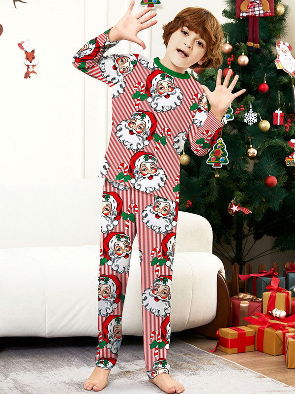 Matching Merry Christmas Santa Print Cozy and Festive Christmas Pajamas for the Whole Family