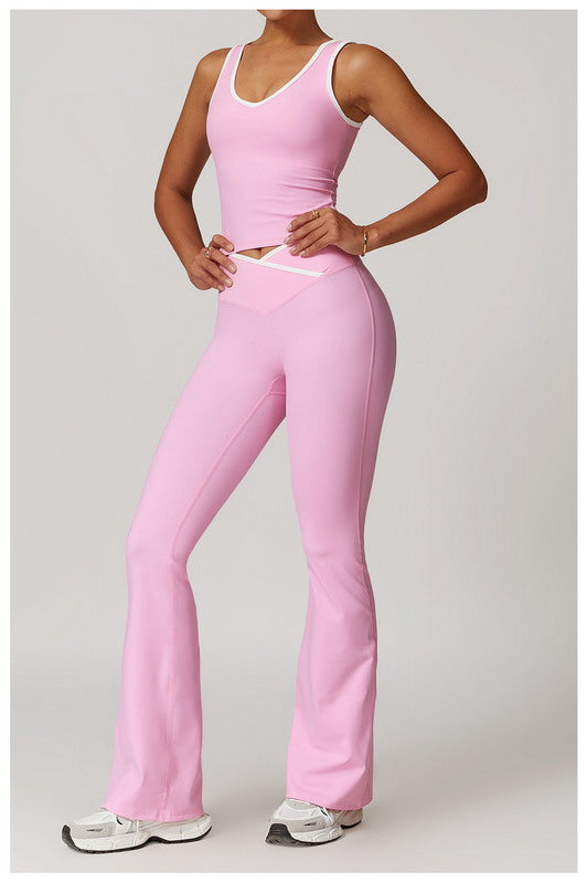 Sculpt Luxe Crossover Flare Leggings