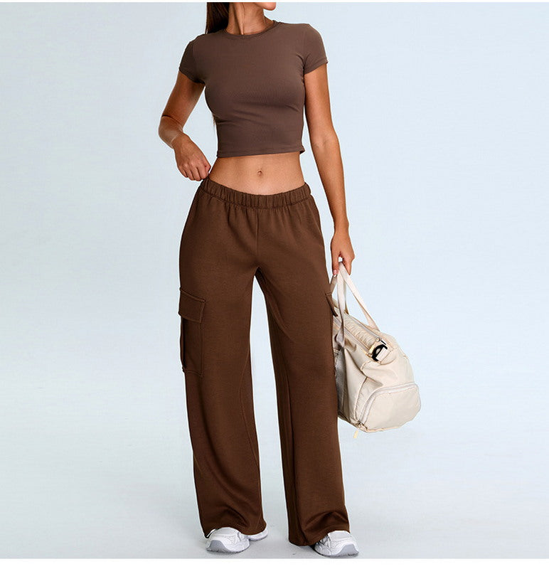 Sports Top and Cargo Pants Set