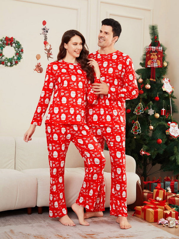 Matching Merry Christmas Santa Print Cozy and Festive Christmas Pajamas for the Whole Family