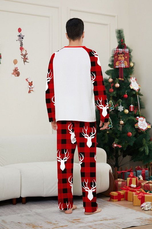 Matching Merry Christmas Reindeer Print Cozy and Festive Christmas Pajamas for the Whole Family