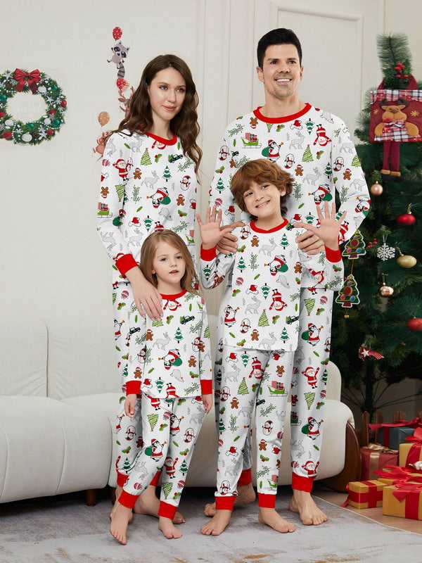 Matching Merry Christmas Santa Print Cozy and Festive Christmas Pajamas for the Whole Family