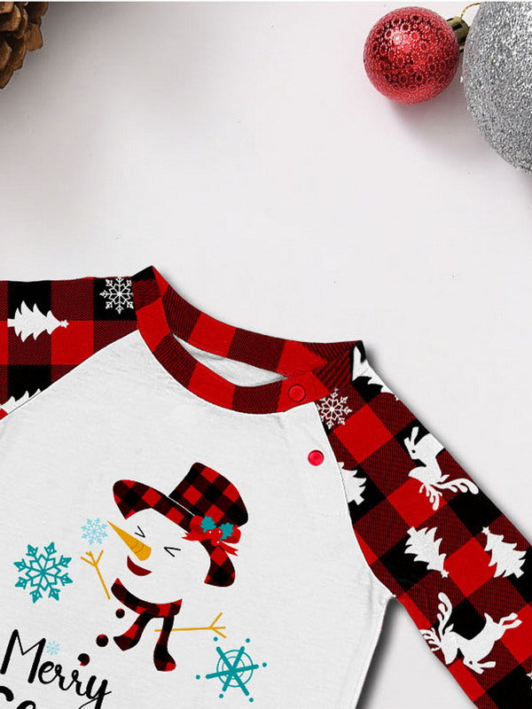 Matching Merry Christmas Snowman Print Cozy and Festive Christmas Pajamas for the Whole Family