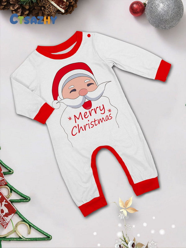 Matching Merry Christmas Santa Print Cozy and Festive Christmas Pajamas for the Whole Family