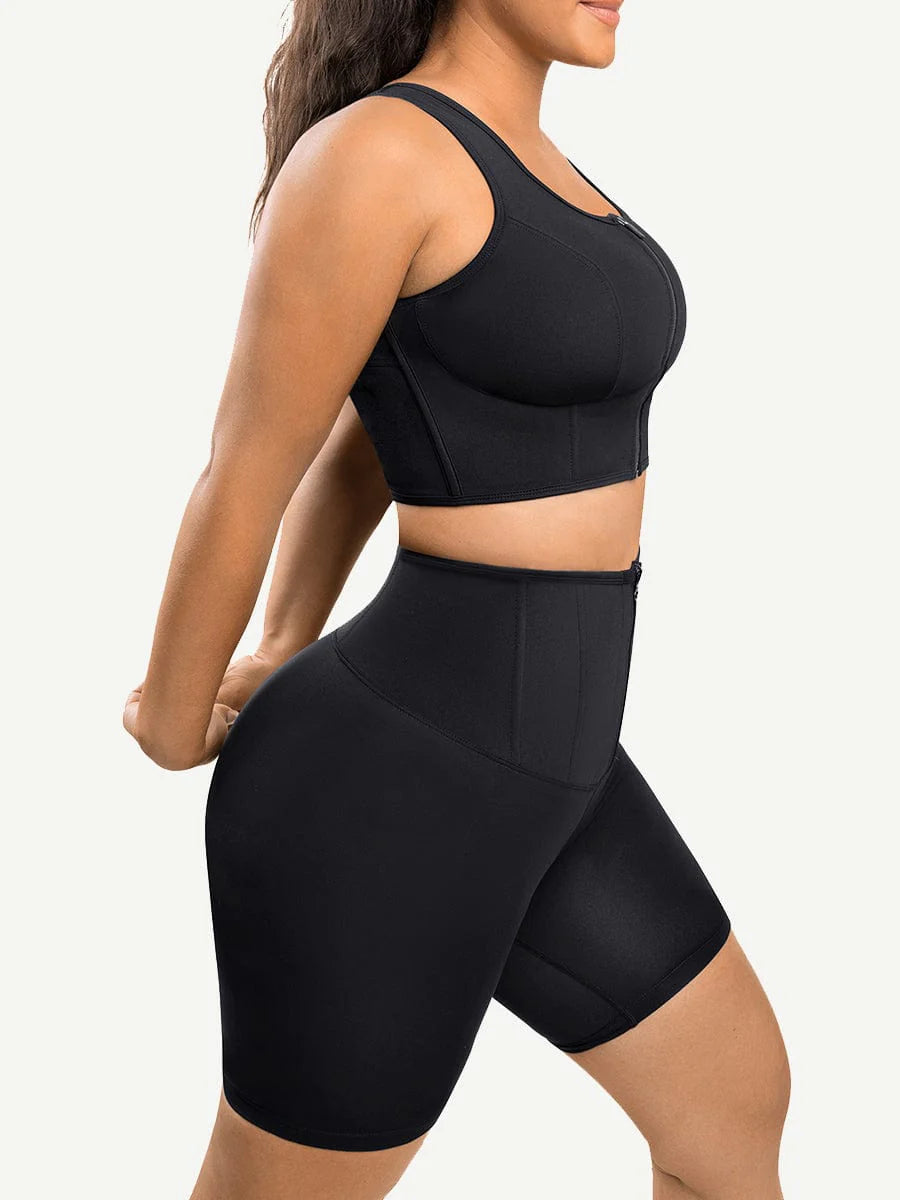 SculptFit Latex Compression Crop Top