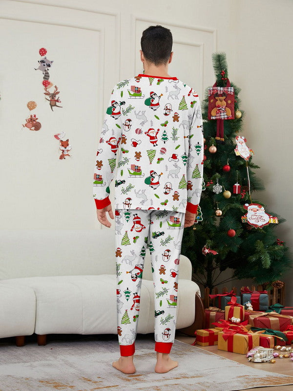 Matching Merry Christmas Santa Print Cozy and Festive Christmas Pajamas for the Whole Family
