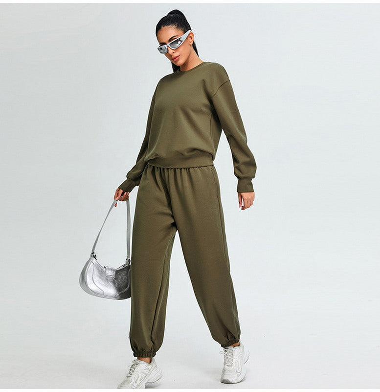 Crewneck Sweater and Jogger Sportswear Set