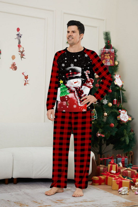 Matching Merry Christmas Snowman Print Cozy and Festive Christmas Pajamas for the Whole Family