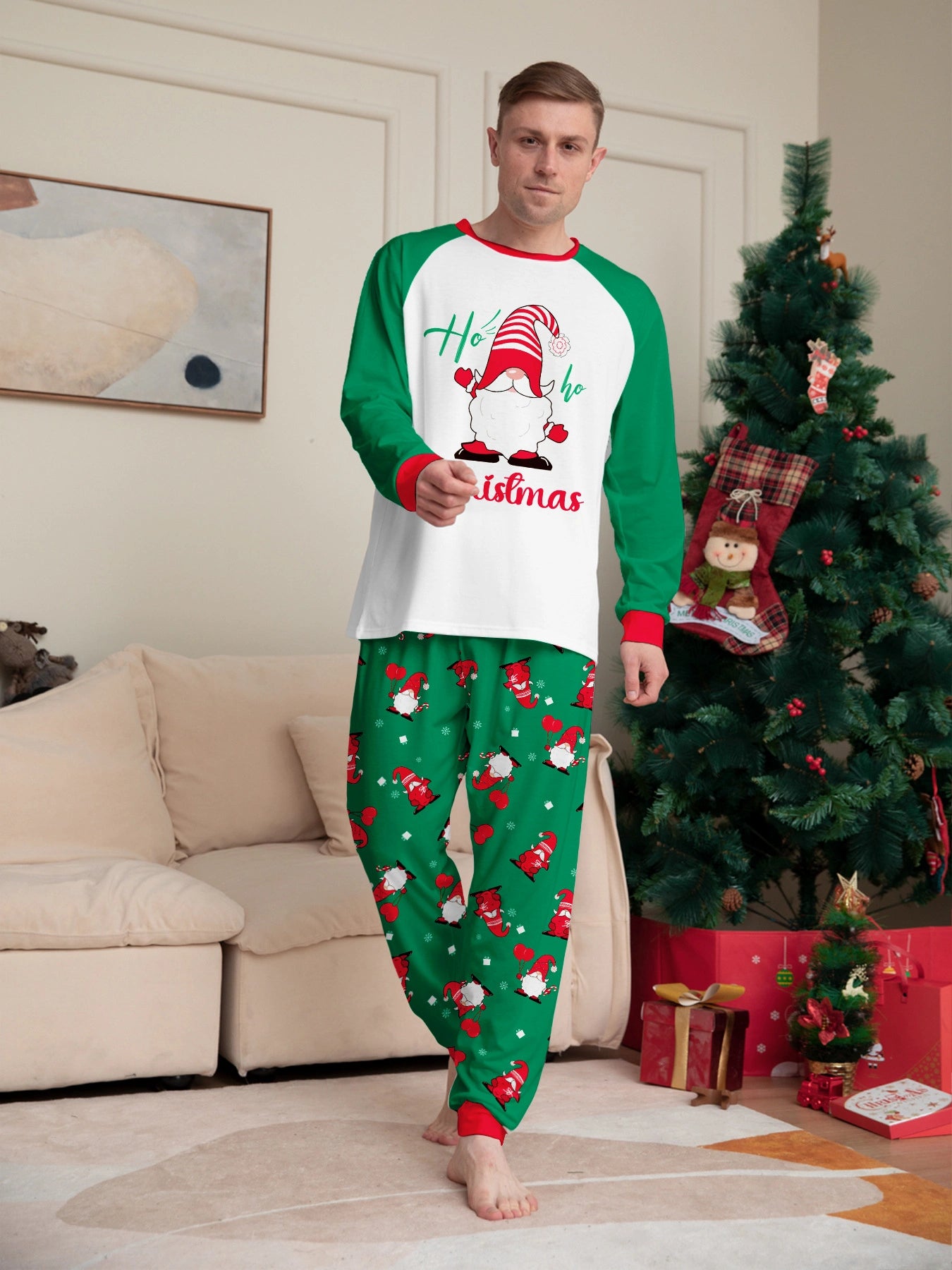 Matching Santa Claus Print Cozy and Festive Christmas Pajamas for the Whole Family