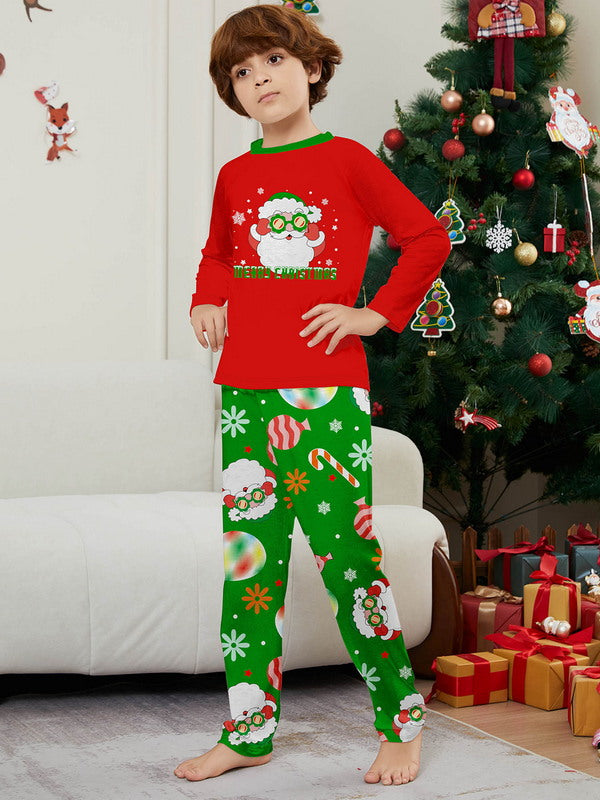 Matching Merry Christmas Santa Print Cozy and Festive Christmas Pajamas for the Whole Family