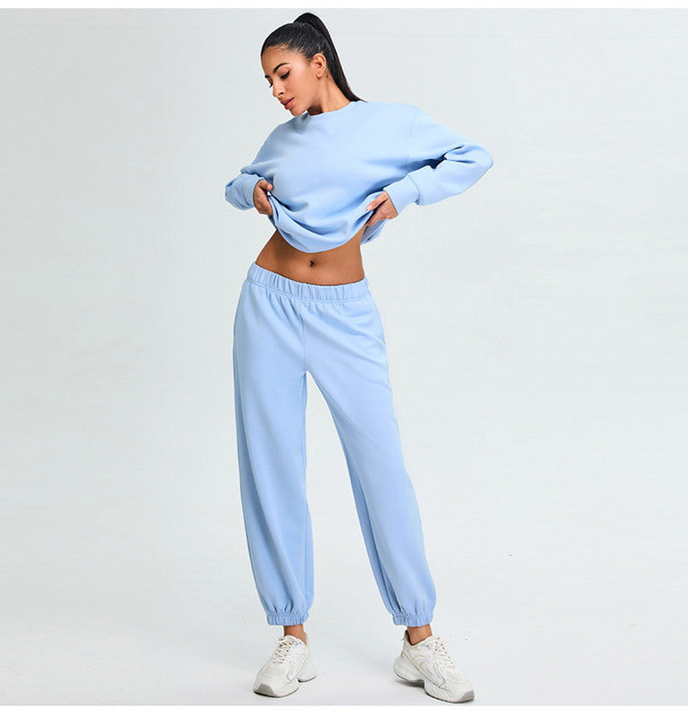 Crewneck Sweater and Jogger Sportswear Set