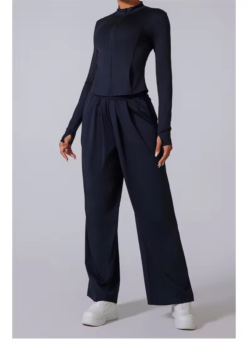 Full Zip Long Sleeve Sports Top