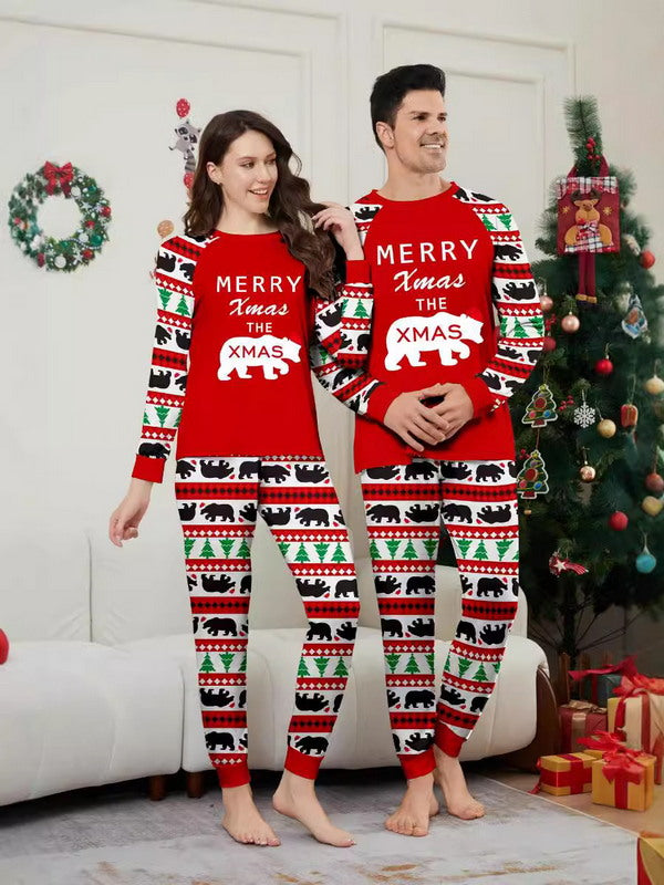 Matching Merry Christmas Print Cozy and Festive Christmas Pajamas for the Whole Family