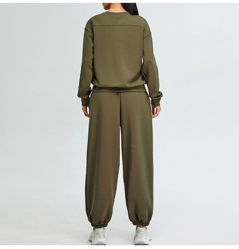 Crewneck Sweater and Jogger Sportswear Set