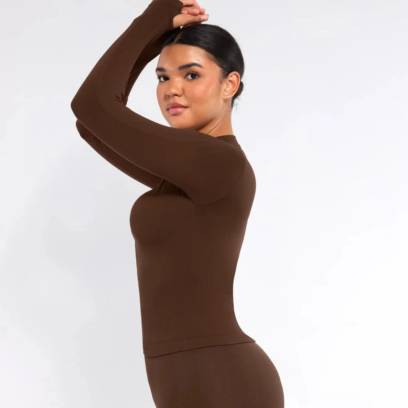 Seamless Full Zipper Running Top