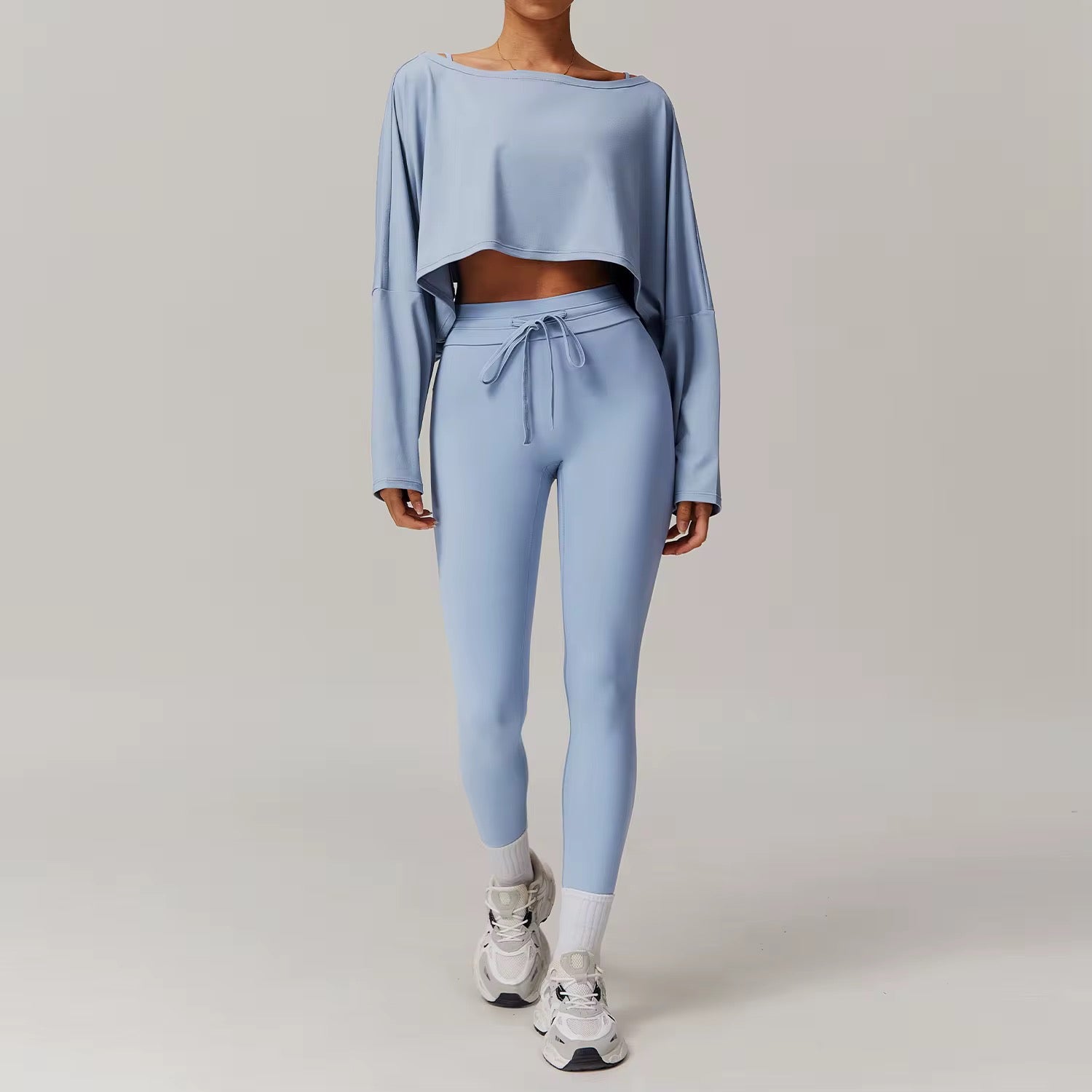 Flow Off-Shoulder Long Sleeve Crop Top