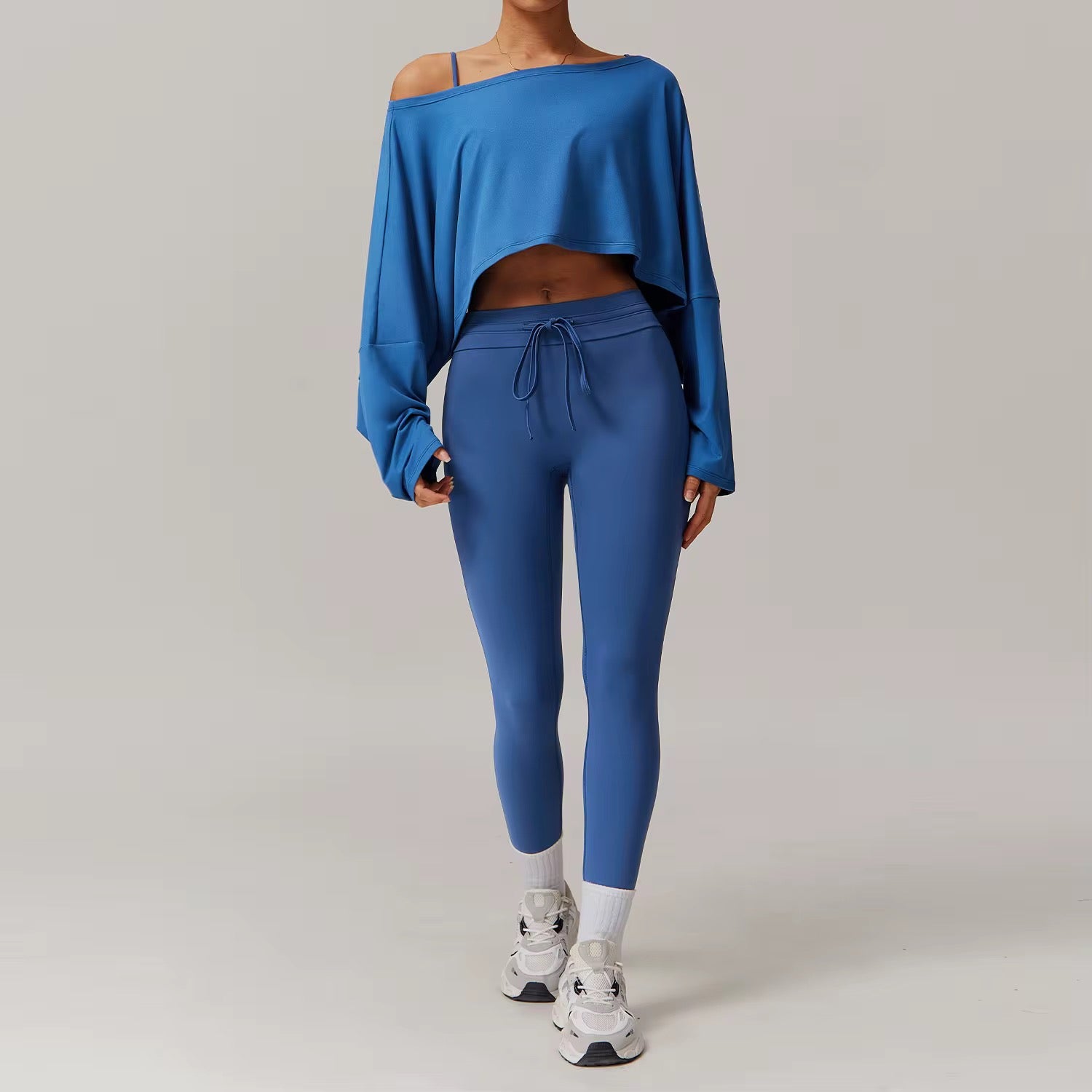 Flow Off-Shoulder Long Sleeve Crop Top