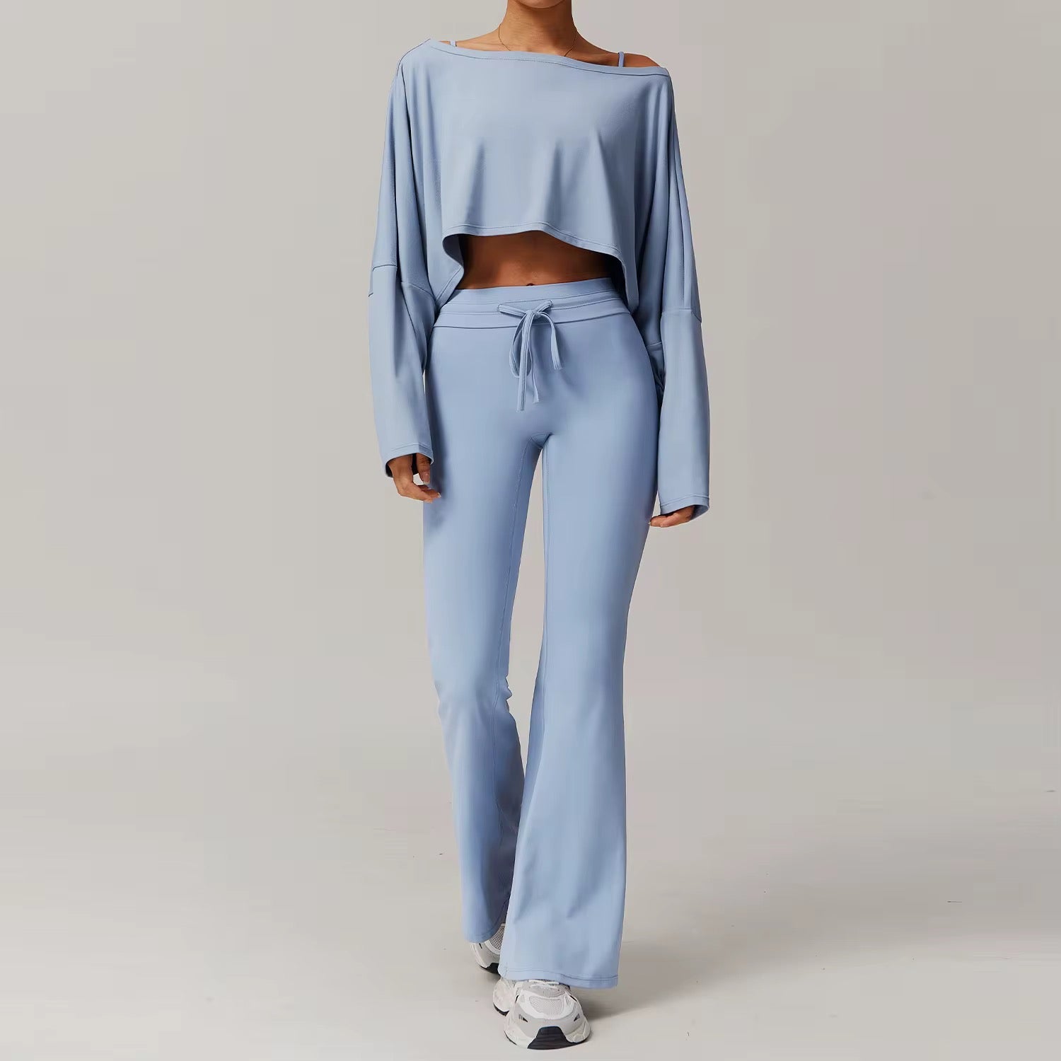 Flow Off-Shoulder Long Sleeve Crop Top