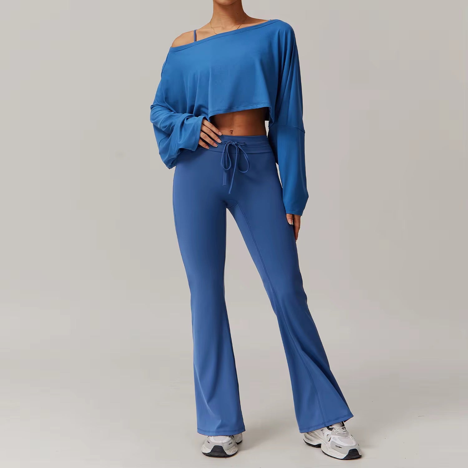 Flow Off-Shoulder Long Sleeve Crop Top
