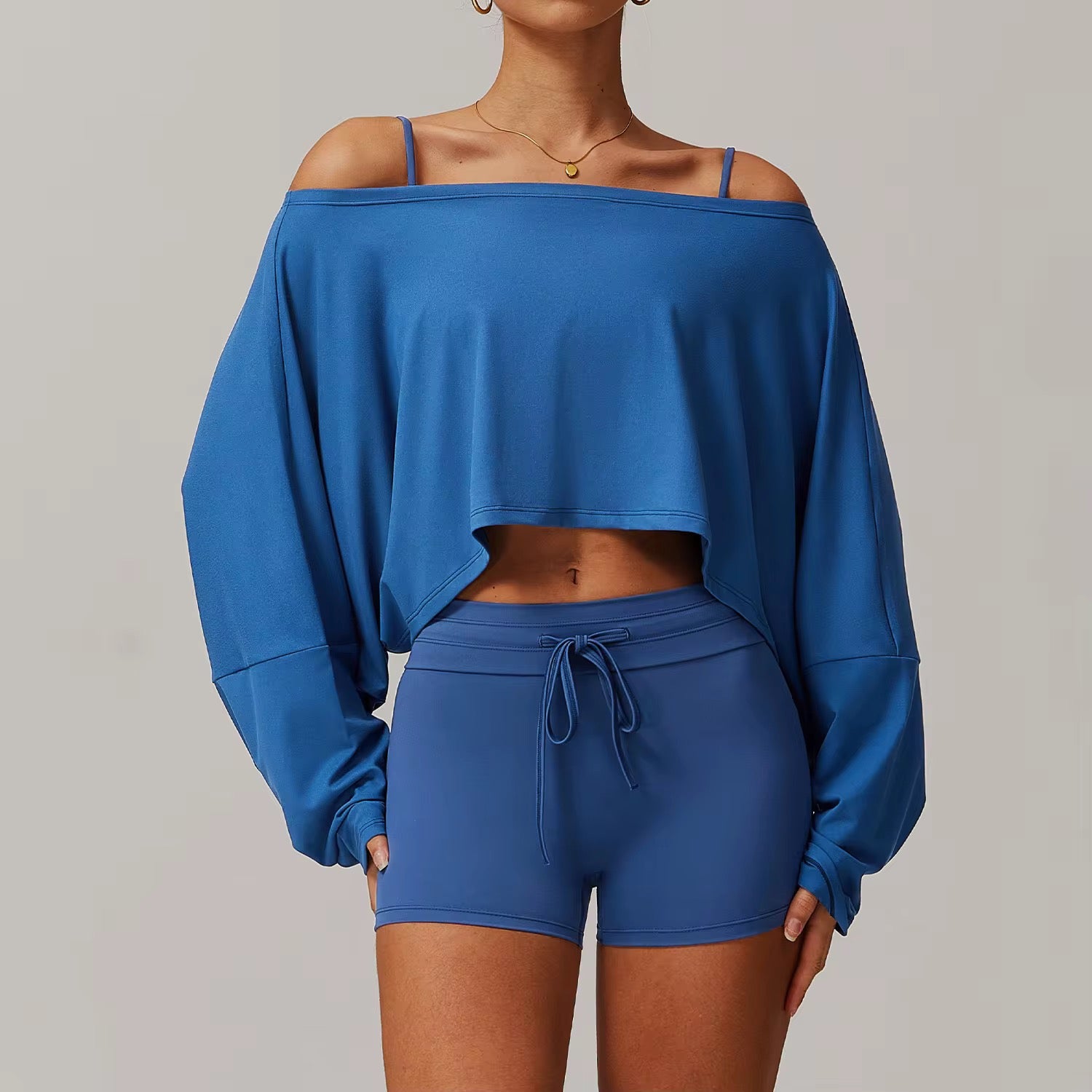 Flow Off-Shoulder Long Sleeve Crop Top