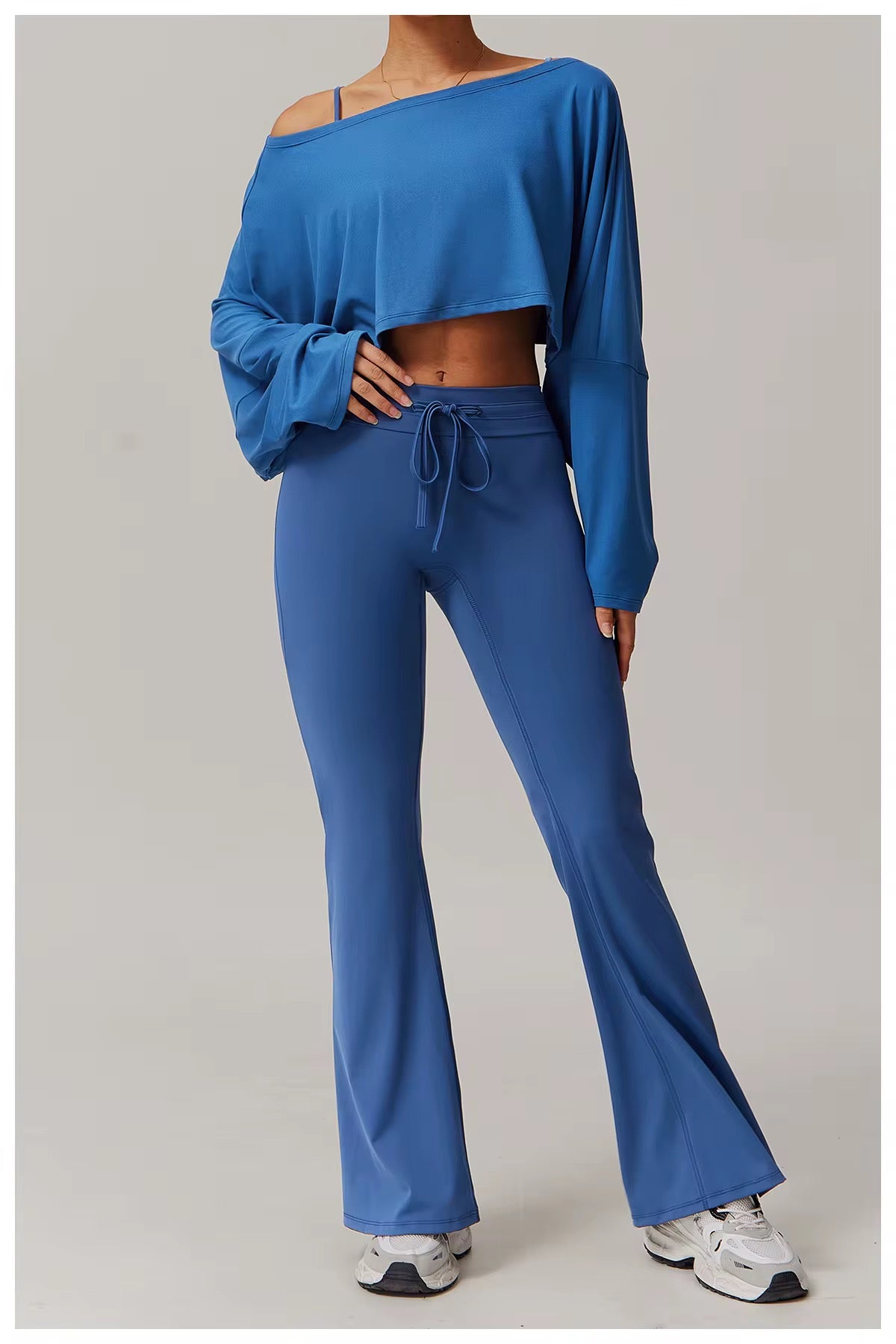 Flow Off-Shoulder Long Sleeve Crop Top