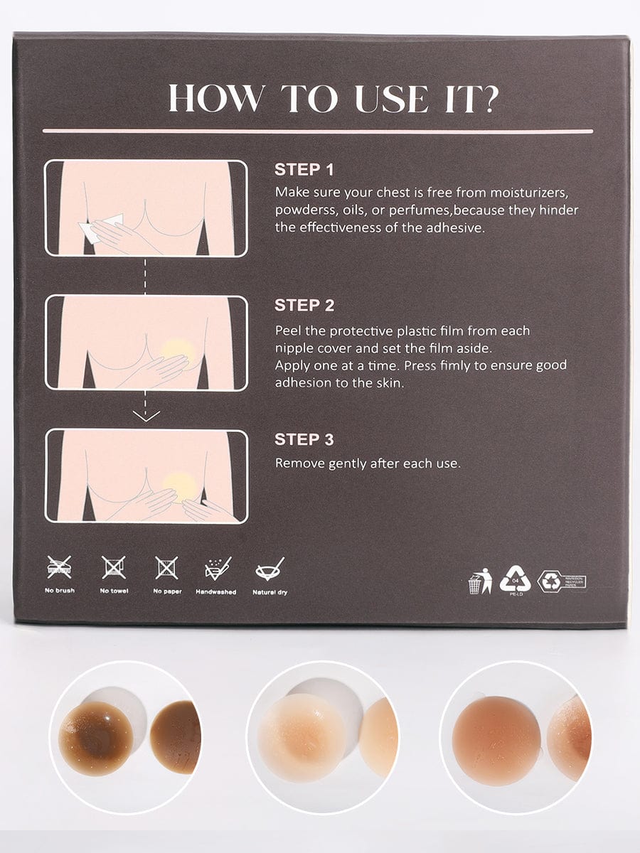 Reusable Adhesive Bra Covers - 3 Pack