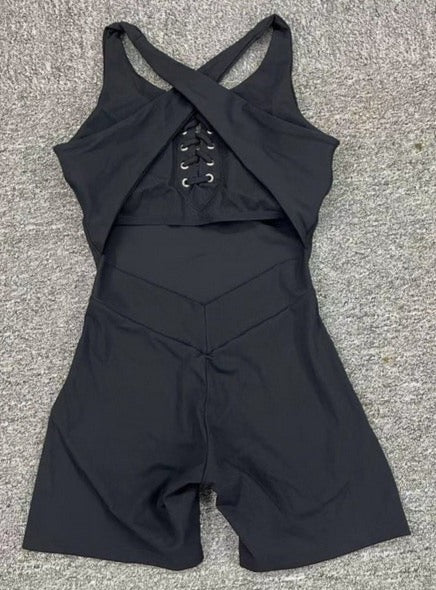 SereneMoves Sleeveless Backless Yoga Jumpsuit