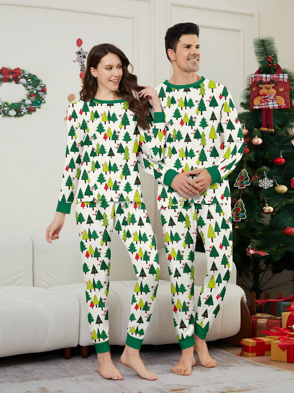 Matching Merry Christmas Trees Print Cozy and Festive Christmas Pajamas for the Whole Family