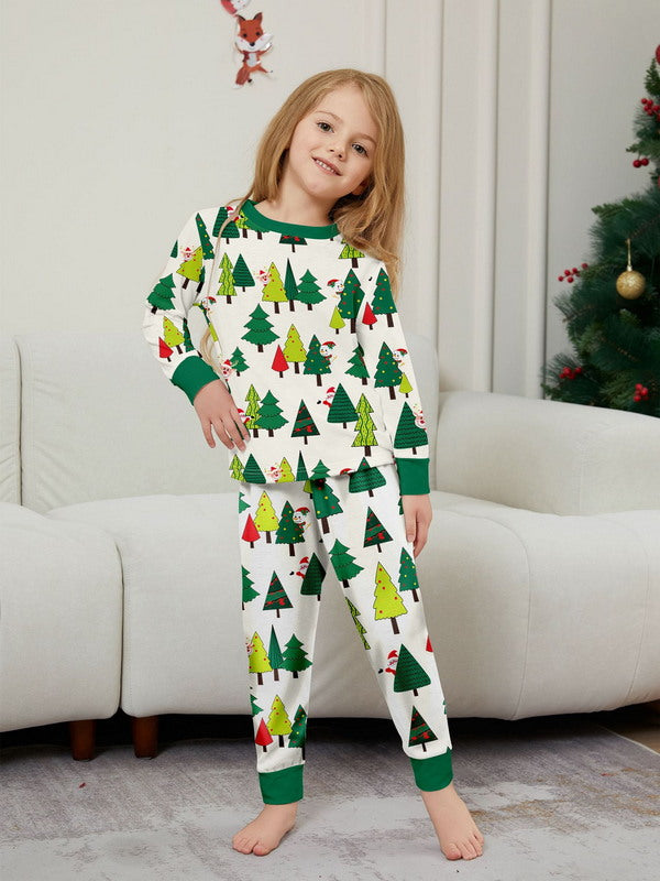 Matching Merry Christmas Trees Print Cozy and Festive Christmas Pajamas for the Whole Family