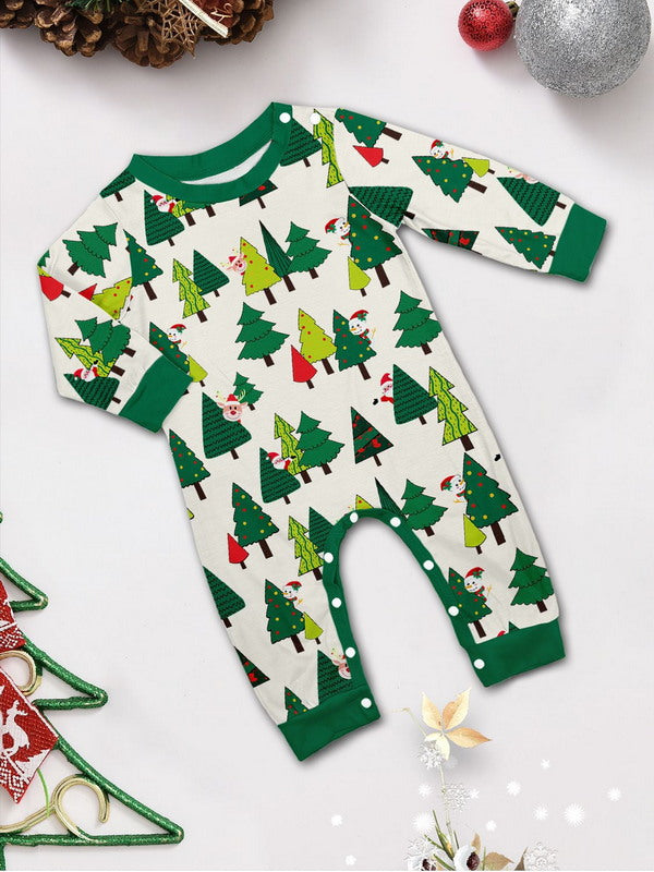 Matching Merry Christmas Trees Print Cozy and Festive Christmas Pajamas for the Whole Family