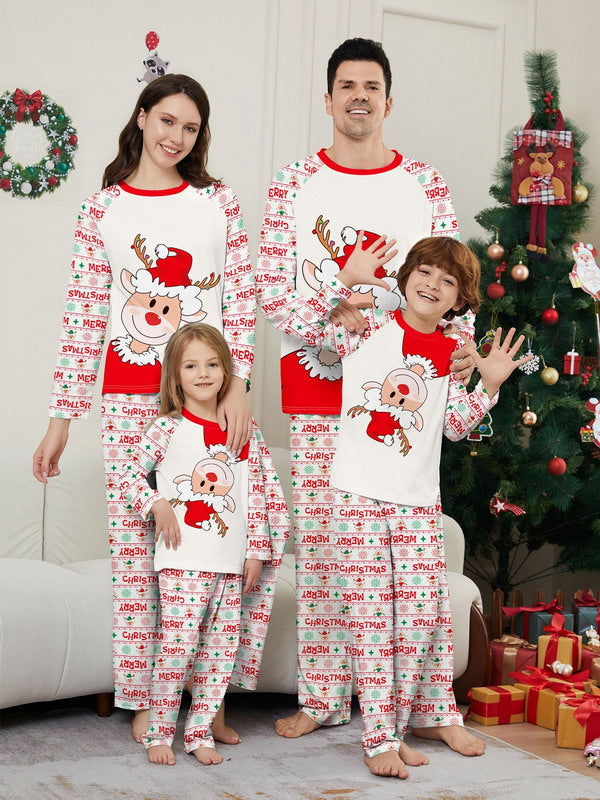 Matching Merry Christmas Santa Print Cozy and Festive Christmas Pajamas for the Whole Family