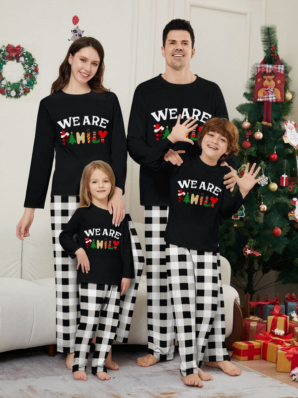 Matching Merry Christmas We Are Family Print Cozy and Festive Christmas Pajamas for the Whole Family