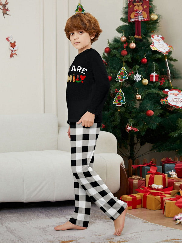 Matching Merry Christmas We Are Family Print Cozy and Festive Christmas Pajamas for the Whole Family