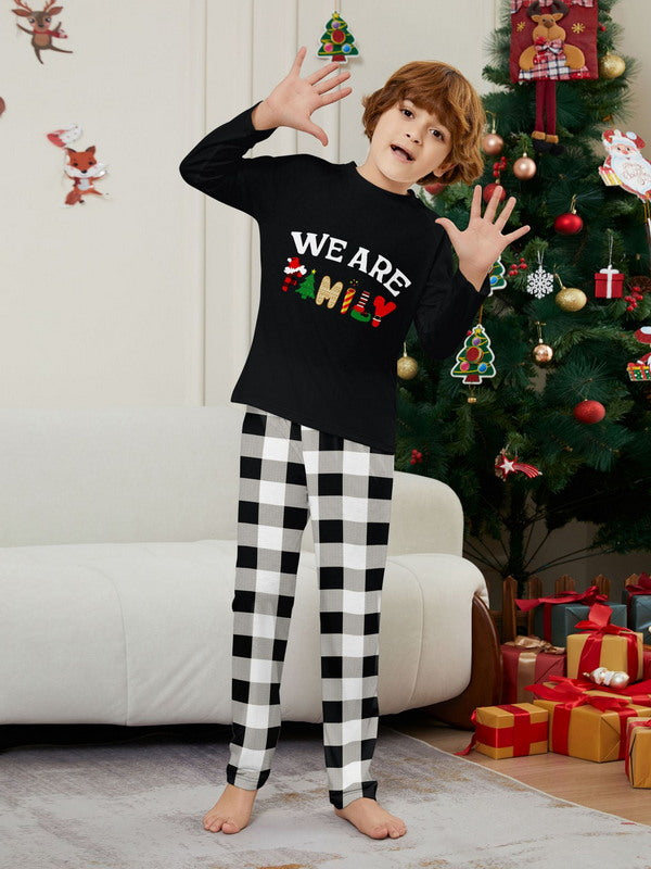 Matching Merry Christmas We Are Family Print Cozy and Festive Christmas Pajamas for the Whole Family