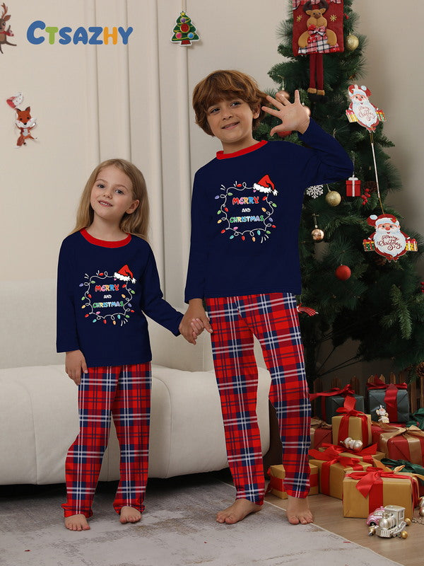 Matching Merry Christmas Santa Print Cozy and Festive Christmas Pajamas for the Whole Family