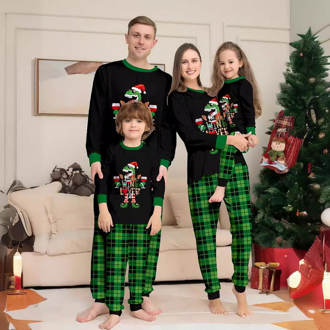 Nutcracker Green Plaid Family Christmas Pajama Set