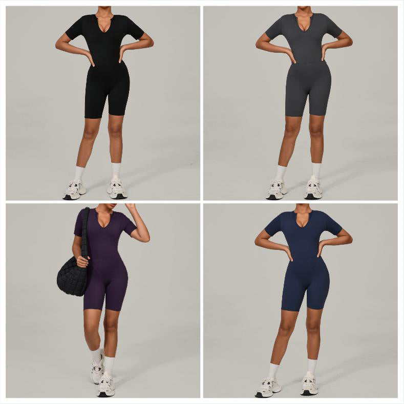SereneWide Flared Piping Jumpsuit
