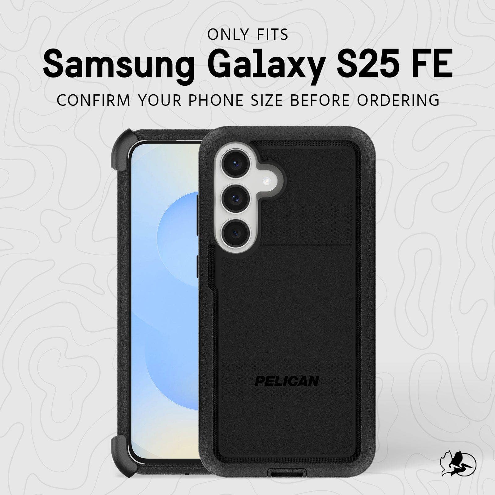 Pelican Voyager (Black) with Magnet - Galaxy S25 FE: Black